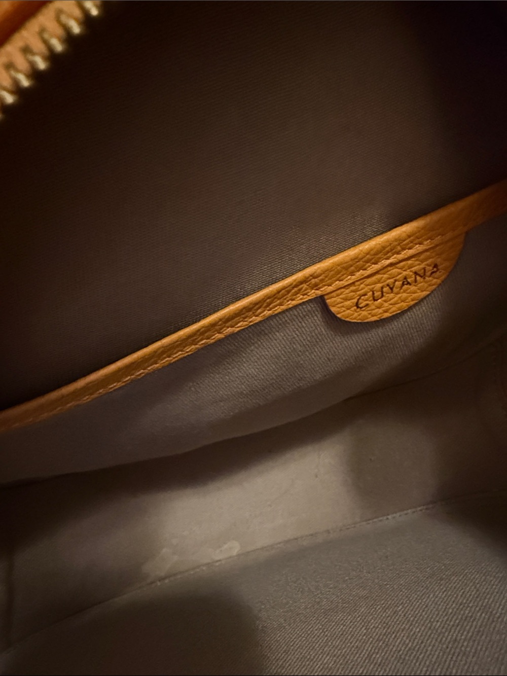 Cuyana Mustard Leather Round Crossbody with Tassel - Picture 4 of 4